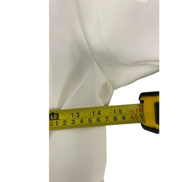 Zara Womens Blazer suit Jacket Size S White Tailored collarless 2399/593 NWT - Picture 11 of 13